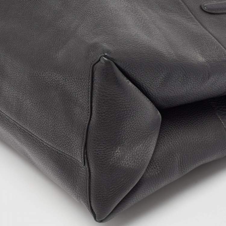 Pre Owned Coach Black Leather Borough Tote