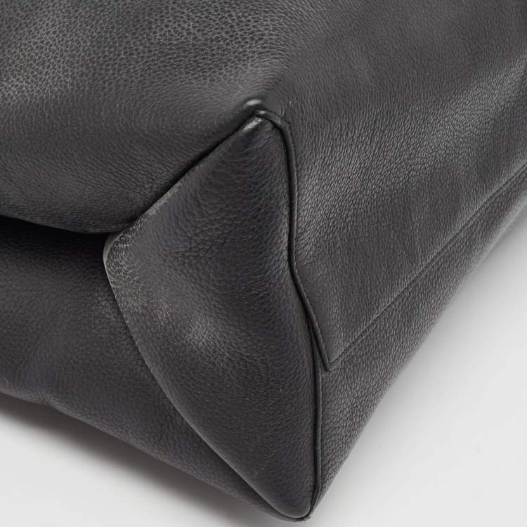 Pre Owned Coach Black Leather Borough Tote