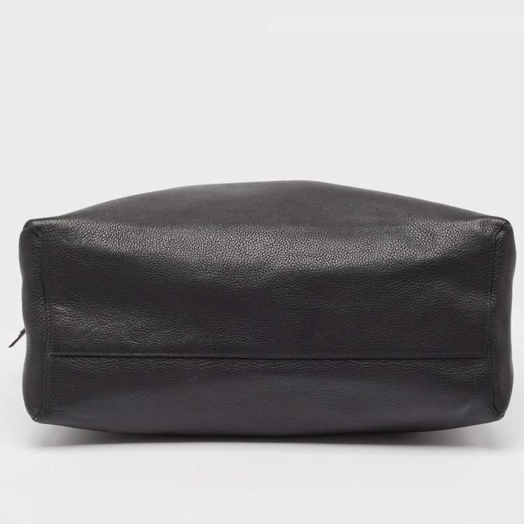 Pre Owned Coach Black Leather Borough Tote