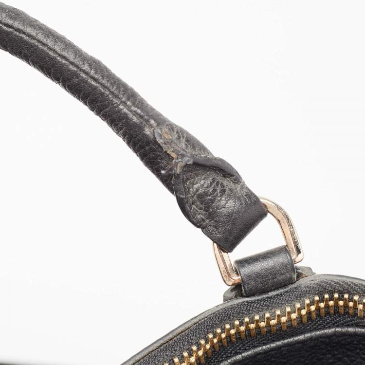 Pre Owned Coach Black Leather Borough Tote