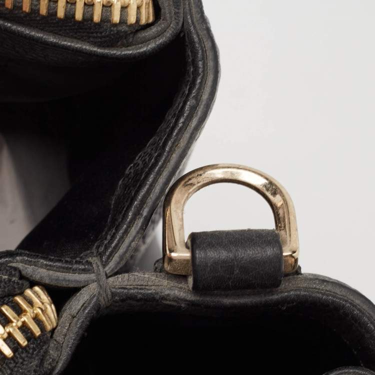 Pre Owned Coach Black Leather Borough Tote