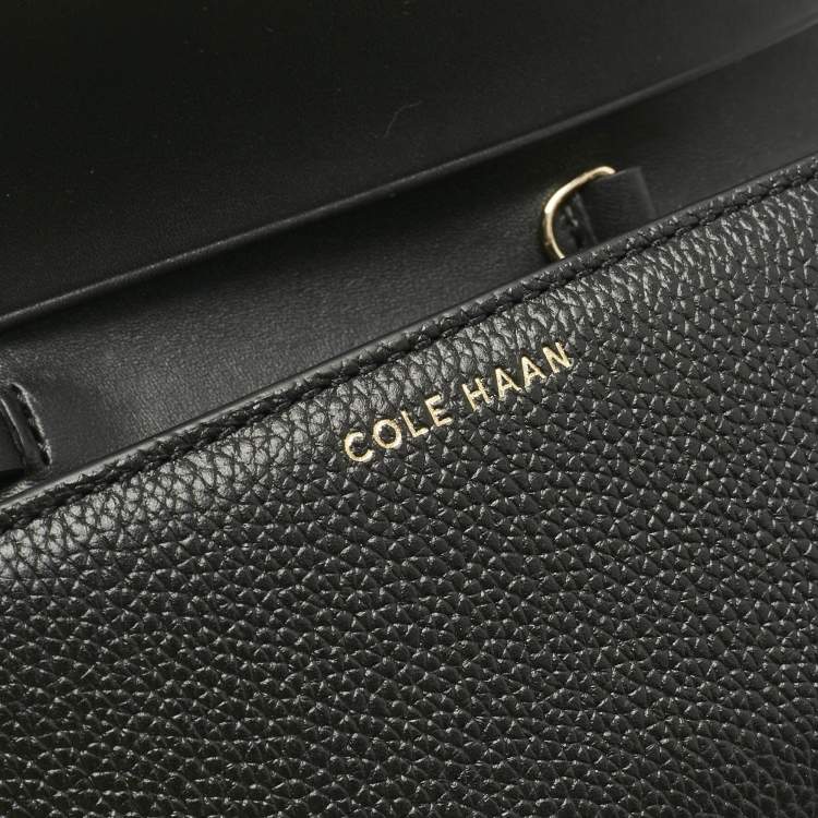 Pre Owned Cole Haan Black Leather Grand Series Wallet On Chain