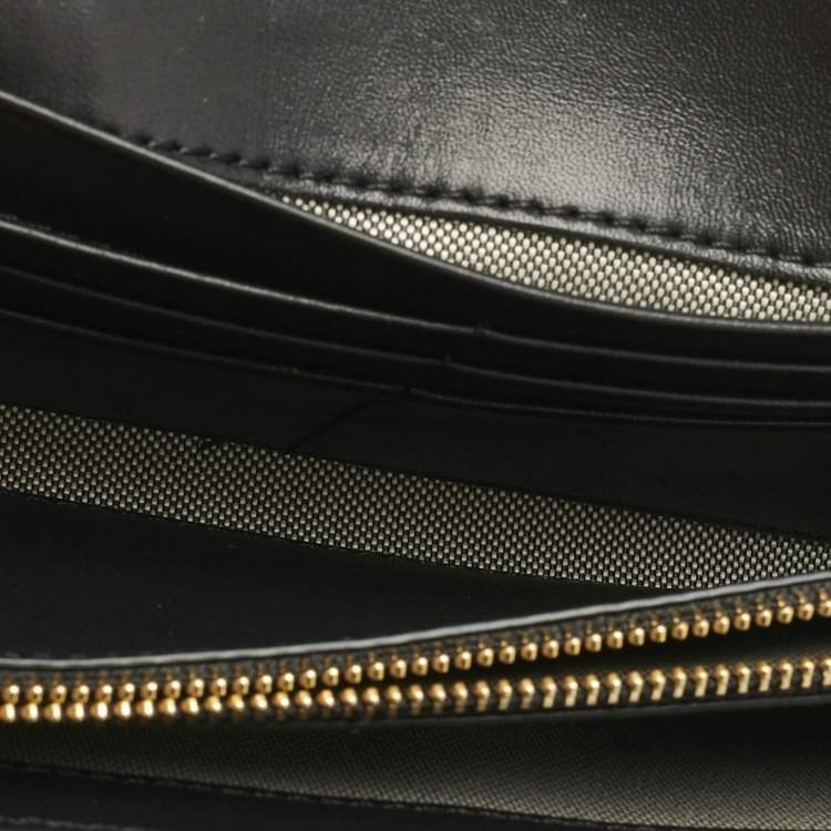 Pre Owned Cole Haan Black Leather Grand Series Wallet On Chain