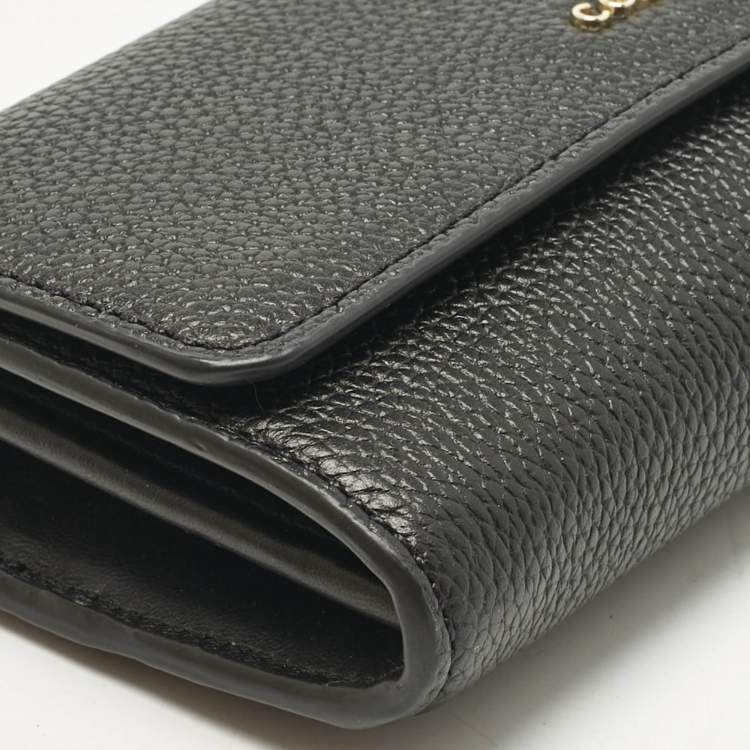 Pre Owned Cole Haan Black Leather Grand Series Wallet On Chain
