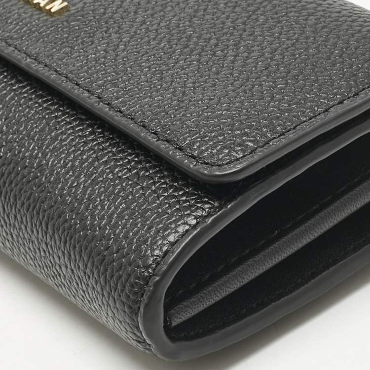 Pre Owned Cole Haan Black Leather Grand Series Wallet On Chain