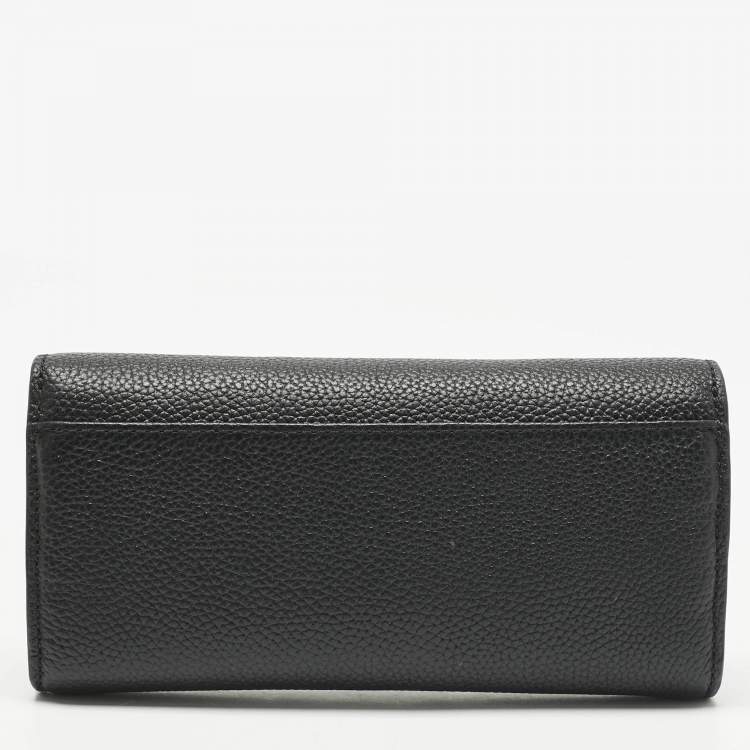 Pre Owned Cole Haan Black Leather Grand Series Wallet On Chain