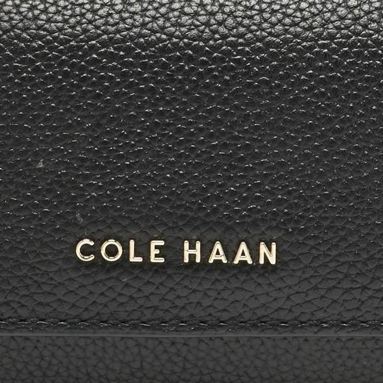 Pre Owned Cole Haan Black Leather Grand Series Wallet On Chain