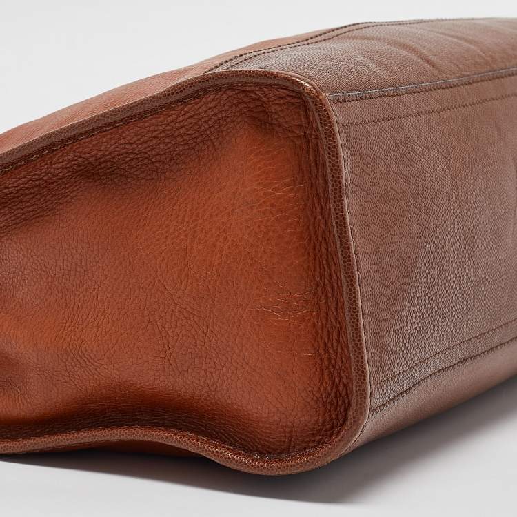 Pre Owned Cole Haan Brown Leather Vintage Valise Novelty Kendra Tote