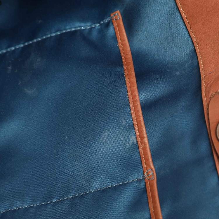 Pre Owned Cole Haan Brown Woven Leather Tote