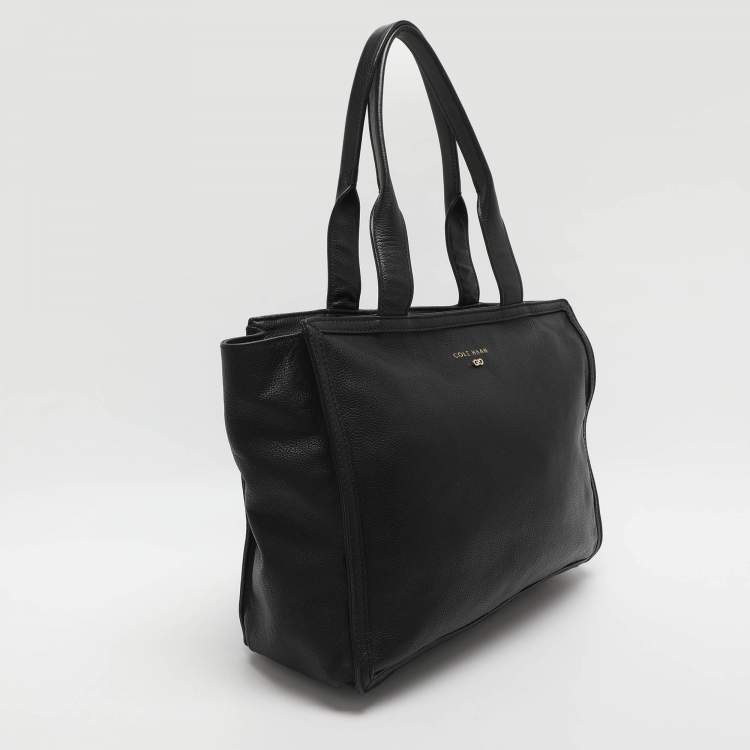 Pre Owned Cole Haan Black Leather Tote