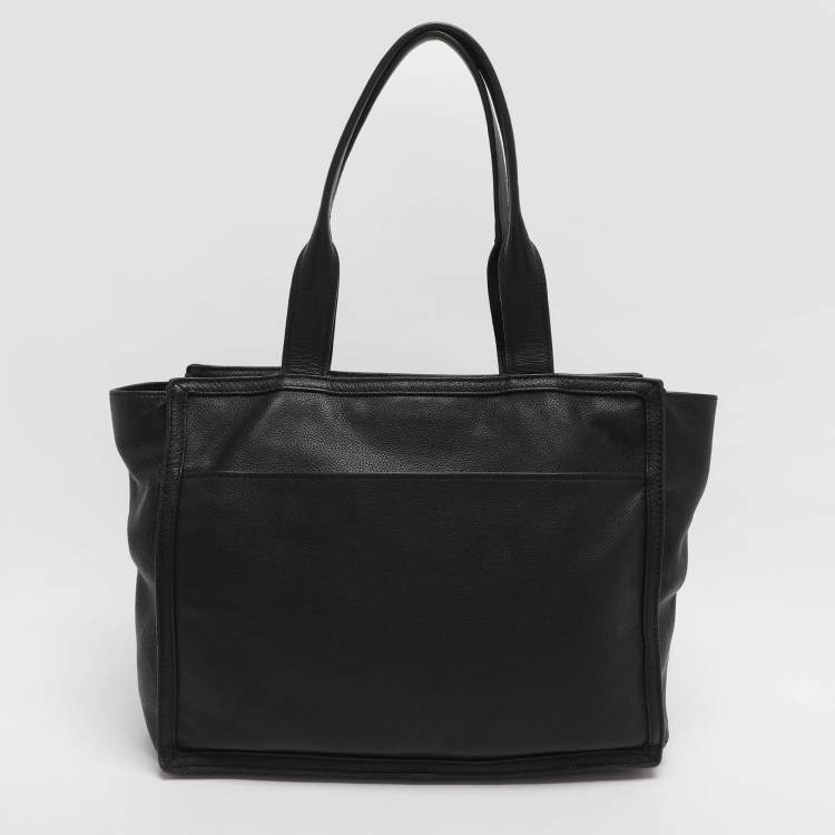 Pre Owned Cole Haan Black Leather Tote