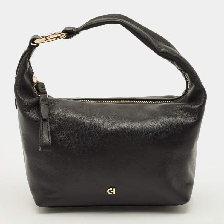 Pre Owned Cole Haan Mini Black Leather Hobo