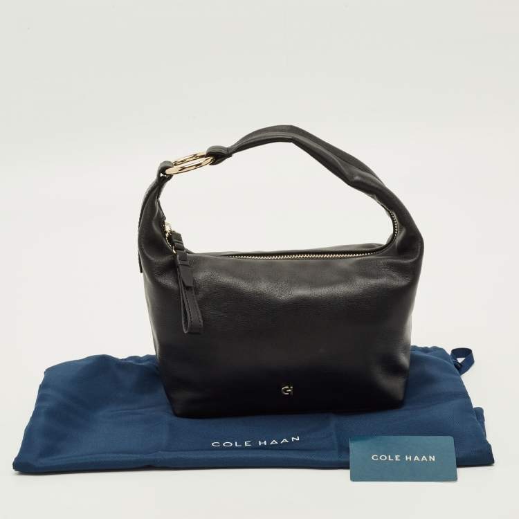 Pre Owned Cole Haan Mini Black Leather Hobo
