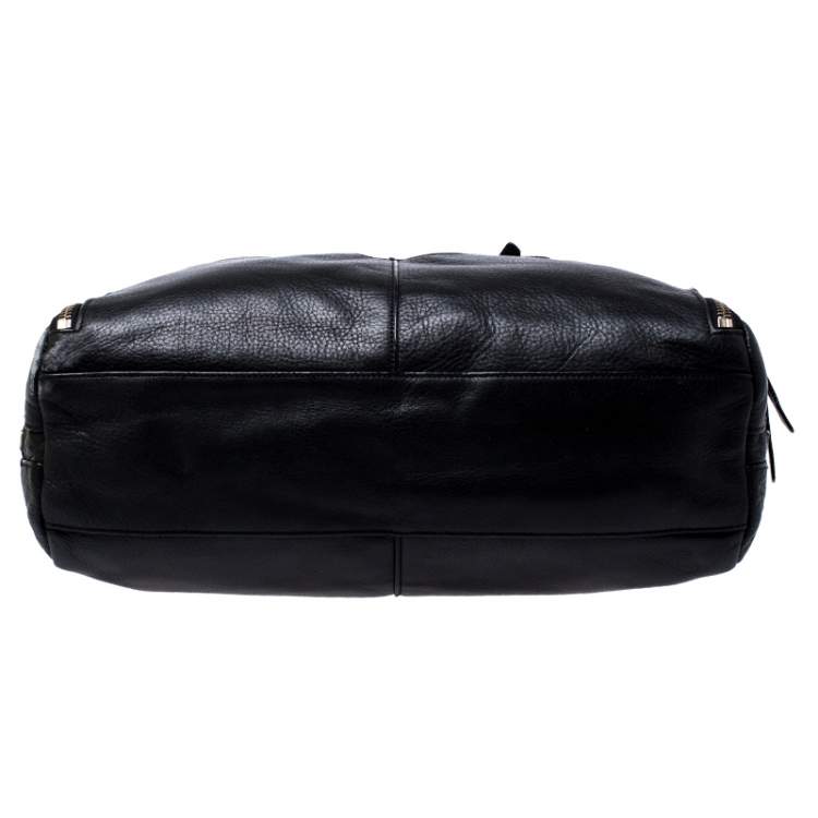 Pre Owned Cole Haan Black Leather Front Pocket Satchel