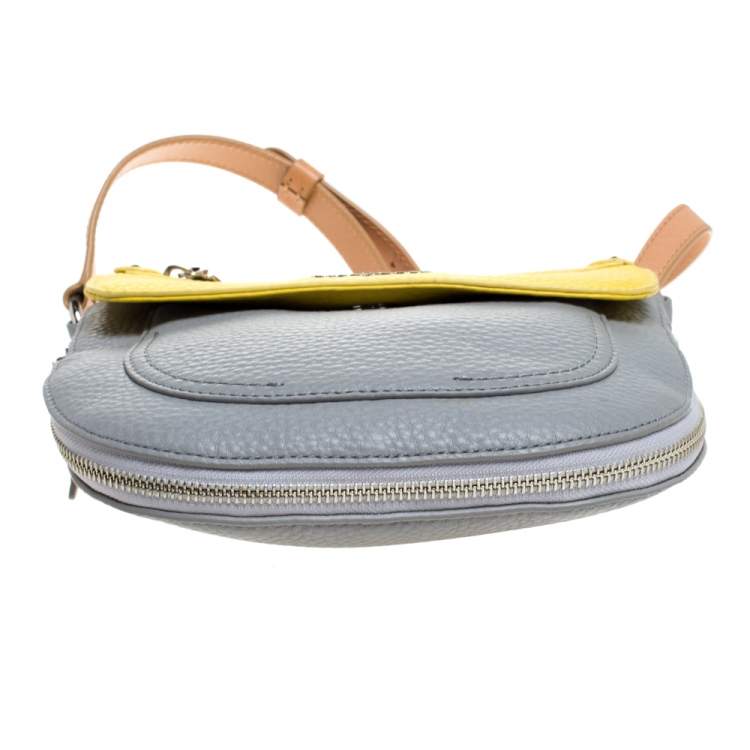 Pre Owned Cole Haan Tricolor Leather Flap Crossbody Bag
