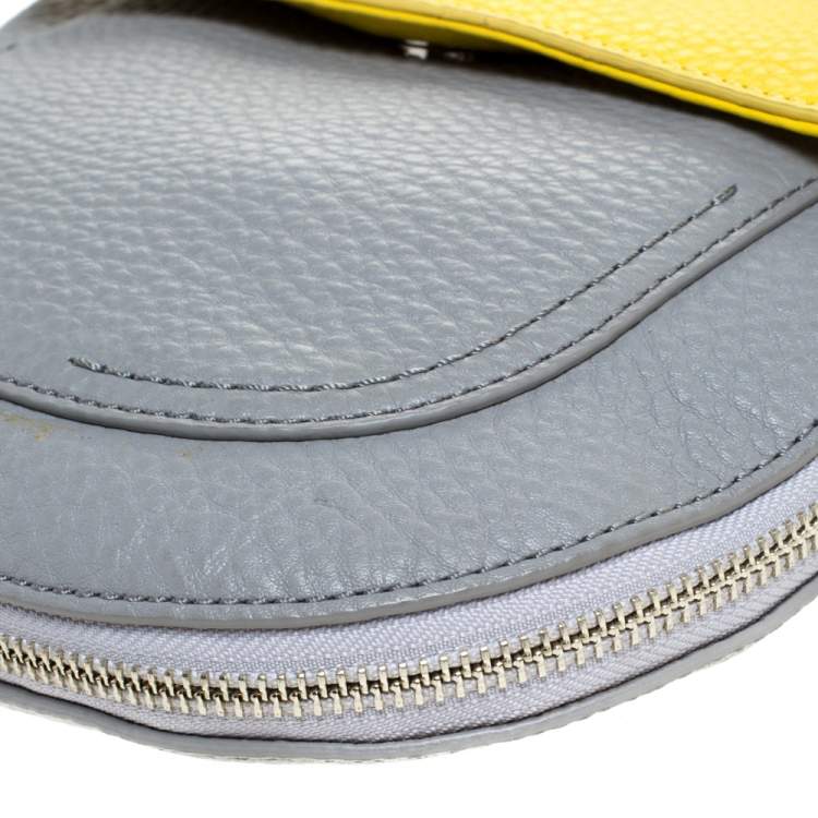 Pre Owned Cole Haan Tricolor Leather Flap Crossbody Bag