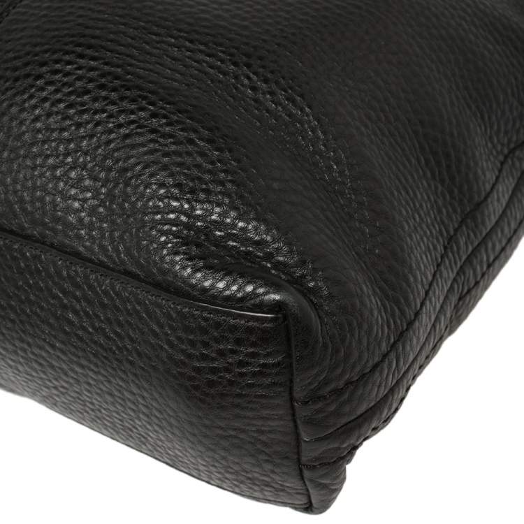 Pre Owned Cole Haan Black Grained Leather Hobo