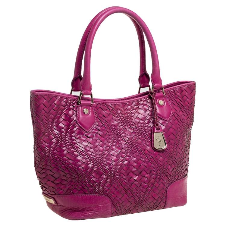 Pre Owned Cole Haan Majenta Woven Leather Tote