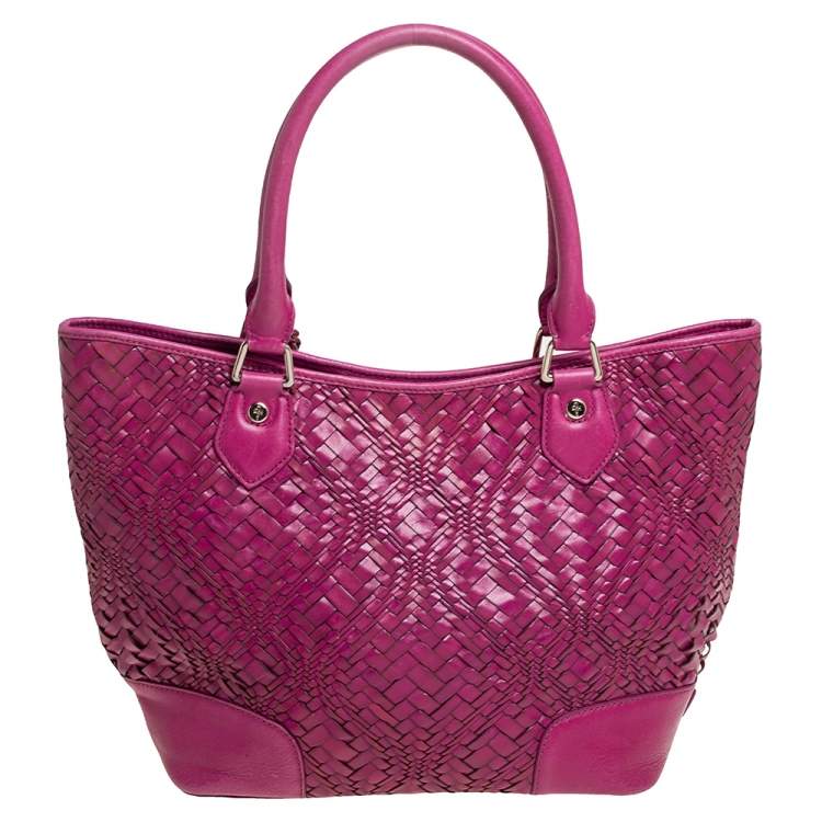 Pre Owned Cole Haan Majenta Woven Leather Tote