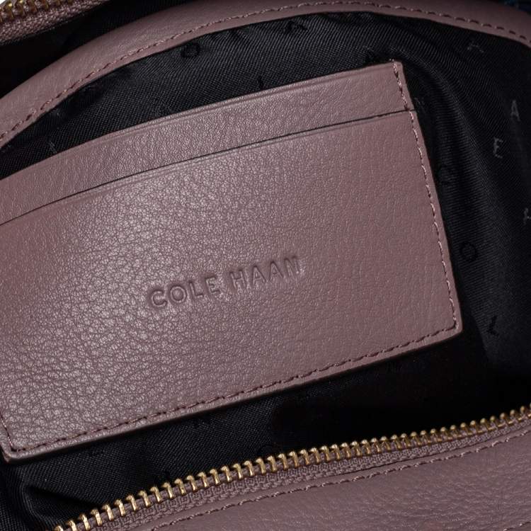 Pre Owned Cole Haan Mauve Purple Leather Jade Bucket Bag