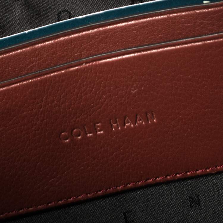 Pre Owned Cole Haan Brown Pebbled Leather Flap Tassel Shoulder Bag
