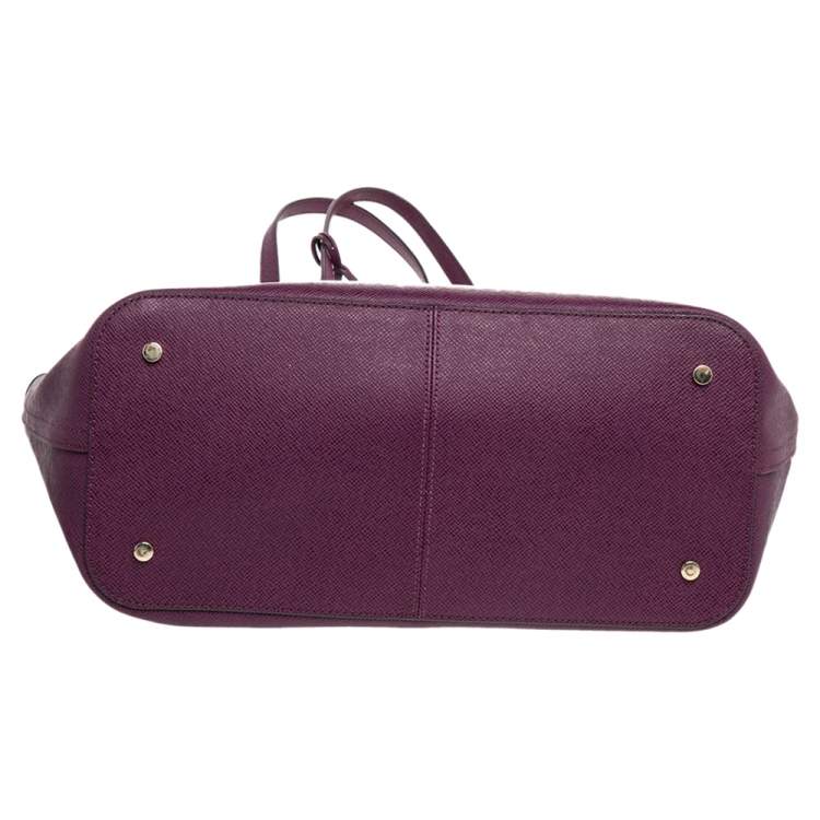Pre Owned Cole Haan Purple Leather Tote
