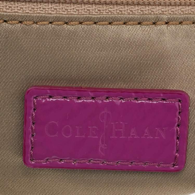 Pre Owned Cole Haan Pink Patent Leather Jitney Sheila Crossbody Bag