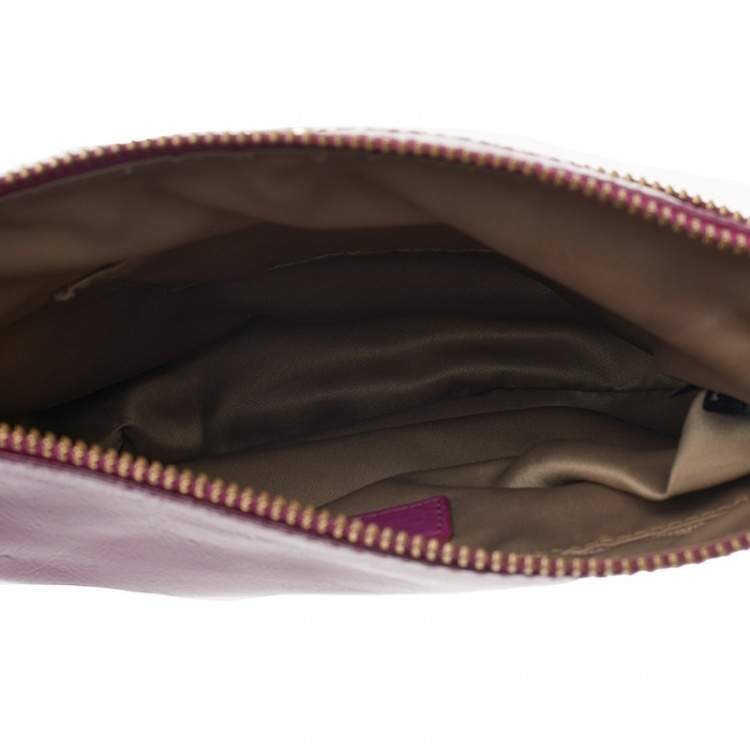 Pre Owned Cole Haan Pink Patent Leather Jitney Sheila Crossbody Bag