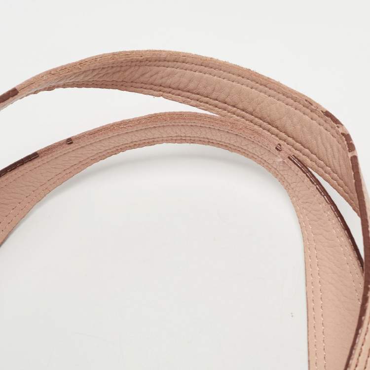 Pre Owned Cole Haan Light Pink Leather Pleated Hobo