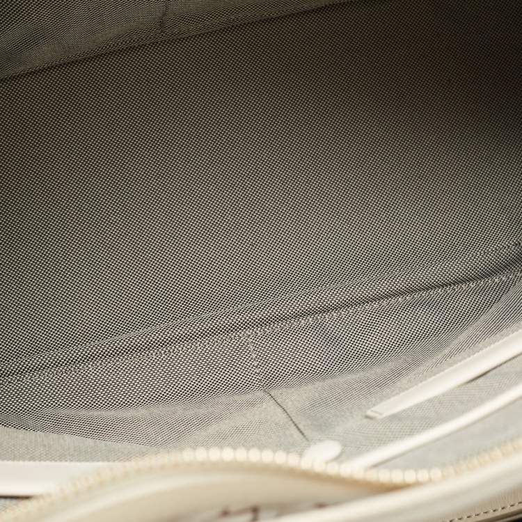 Pre Owned Cole Haan Ivory Woven Leather Satchel