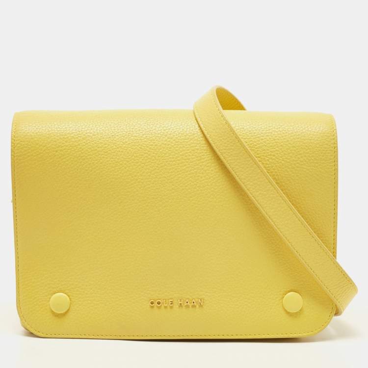 Cole Haan Yellow Leather Flap Crossbody Bag Cole Haan | The Luxury Closet