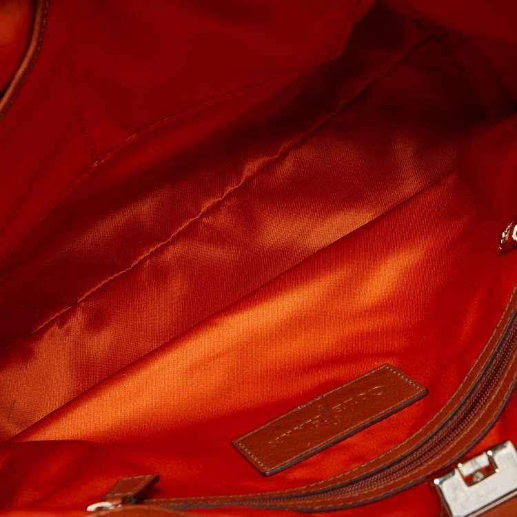 Pre Owned Cole Haan Brown Leather Vintage Valise Novelty Kendra Tote