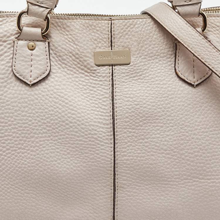 Pre Owned Cole Haan Pink Pebbled Leather Tote