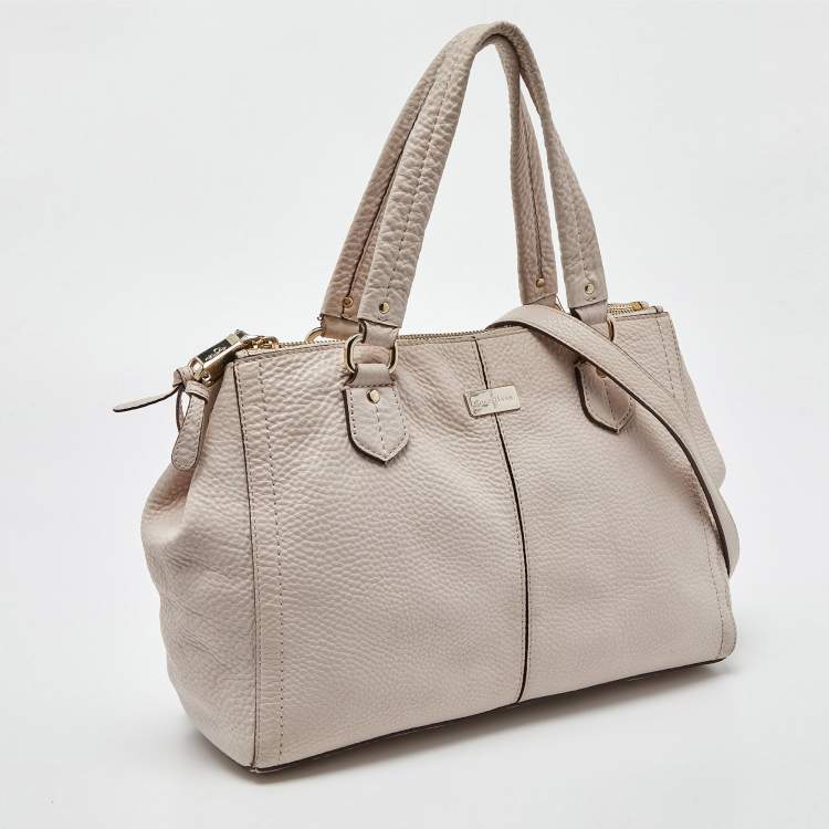 Pre Owned Cole Haan Pink Pebbled Leather Tote
