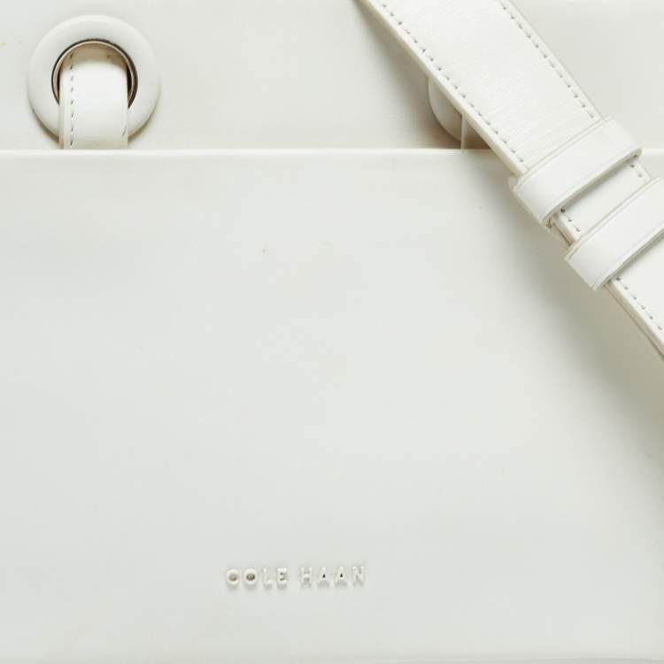 Pre Owned Cole Haan Off  White Leather Grand Series Tote