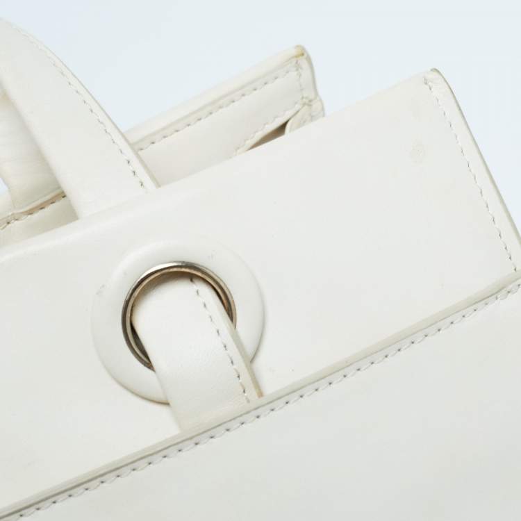 Pre Owned Cole Haan Off  White Leather Grand Series Tote