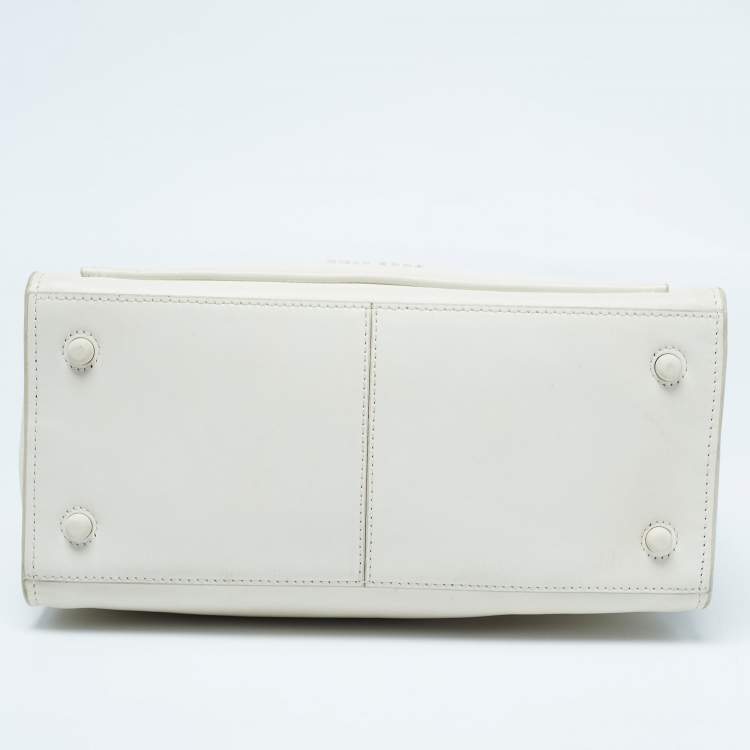 Pre Owned Cole Haan Off  White Leather Grand Series Tote
