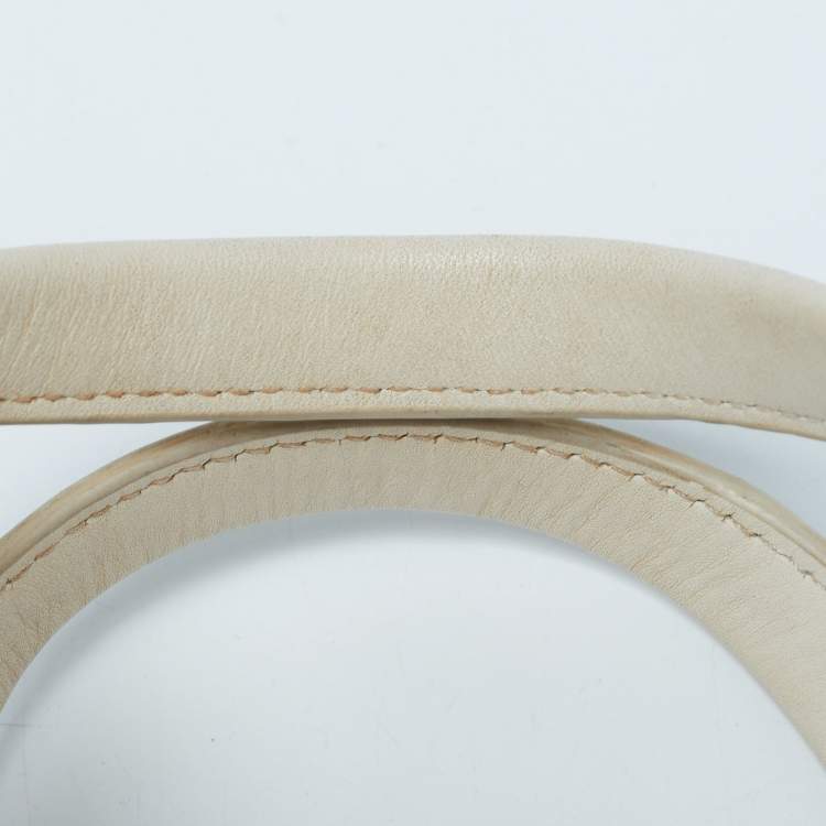 Pre Owned Cole Haan Off  White Leather Grand Series Tote