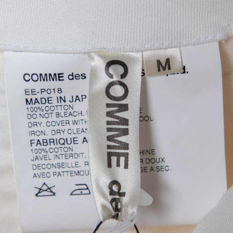 Pre Owned Comme des Garcons Cream Cotton Skirt Overlay Detail Pants M