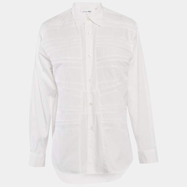 Pre Owned Comme des Garcons White Cotton Oversized Shirt S