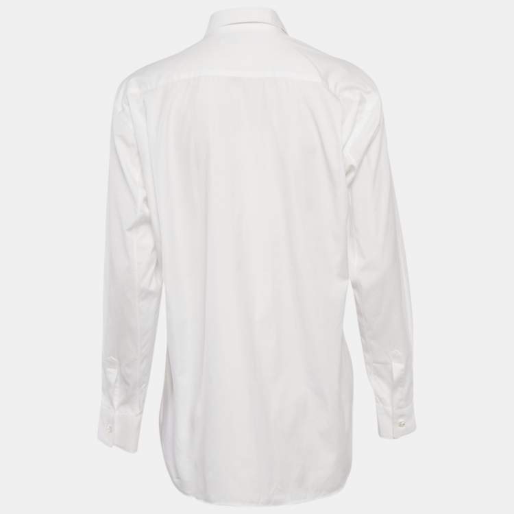 Pre Owned Comme des Garcons White Cotton Oversized Shirt S