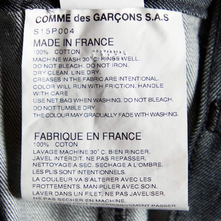 Pre Owned Comme des Garcons Grey Denim Harem Pants M
