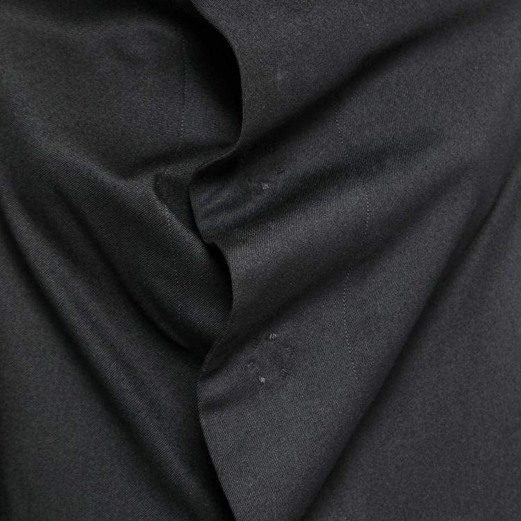 Pre Owned Comme des Garcons Black Wool Collared Long Coat M