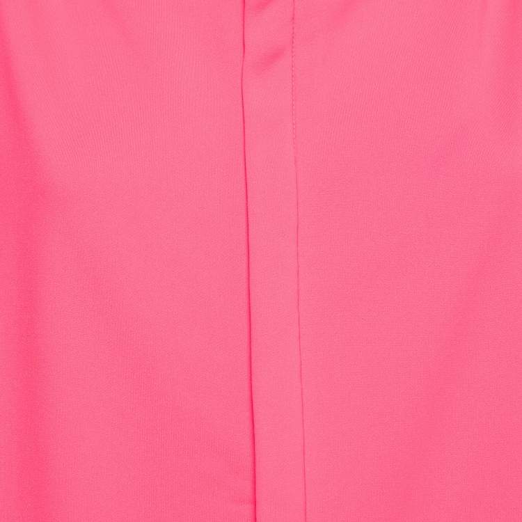 Pre Owned Comme des Garcons Pink Jersey Zip-Up Hooded Jacket M