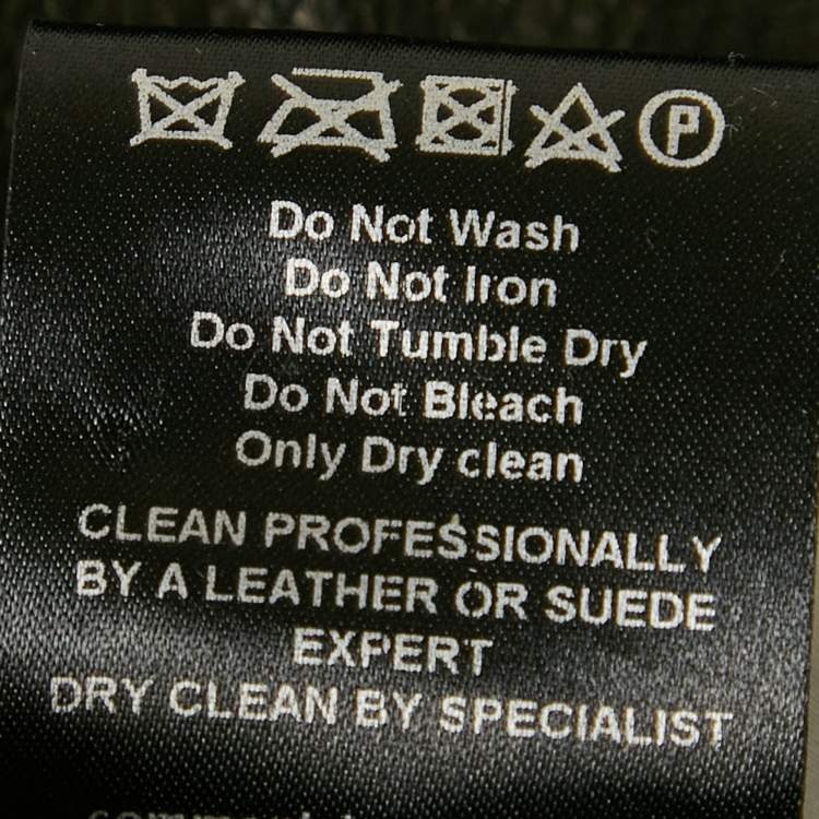 مملوكة مسبقًا Common Leisure Blue Shearling and Leather Belted Coat S