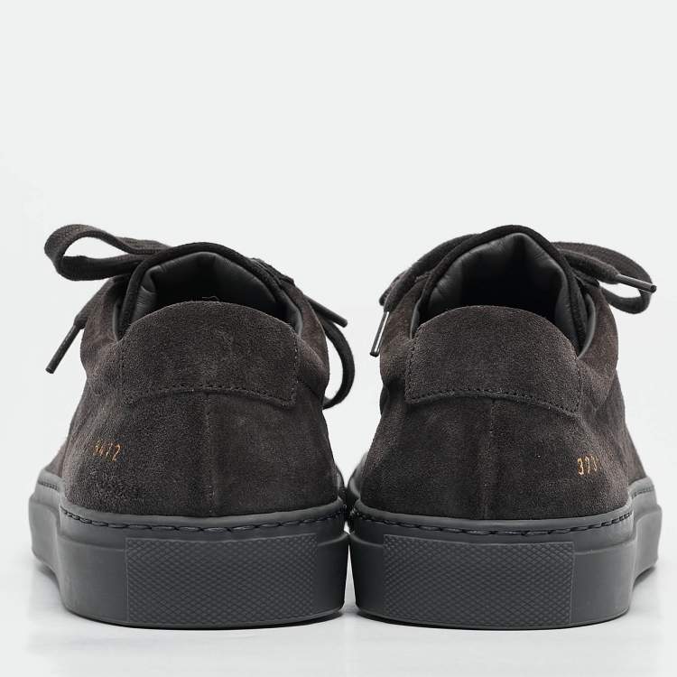 Pre Owned Common Projects Grey Suede Achilles Low Top Sneakers Size 40