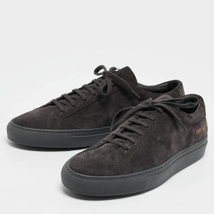Pre Owned Common Projects Grey Suede Achilles Low Top Sneakers Size 40