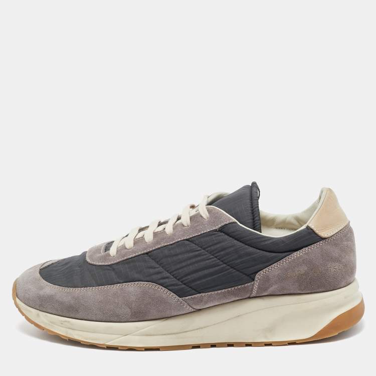 Pre Owned Common Projects Grey Suede and Nylon Track Classic Sneakers Size 40