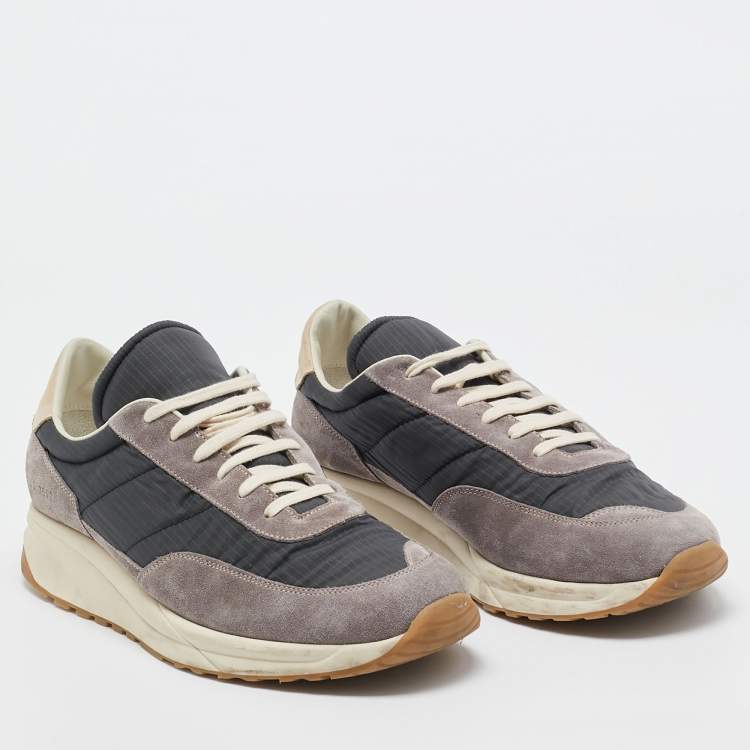 Pre Owned Common Projects Grey Suede and Nylon Track Classic Sneakers Size 40