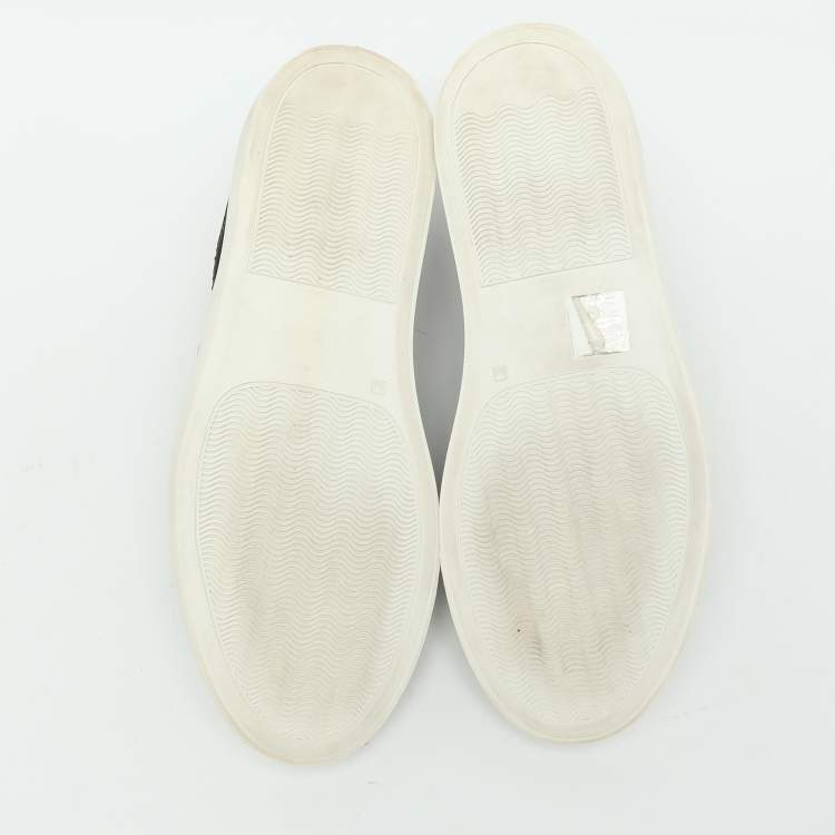 Pre Owned Common Projects Black Perforated Leather Slip On Sneakers Size 35